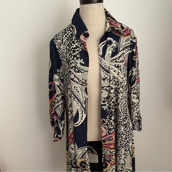 NWT Melissa Paige size Small Paisley flowy shirt - Picture 8 of 10